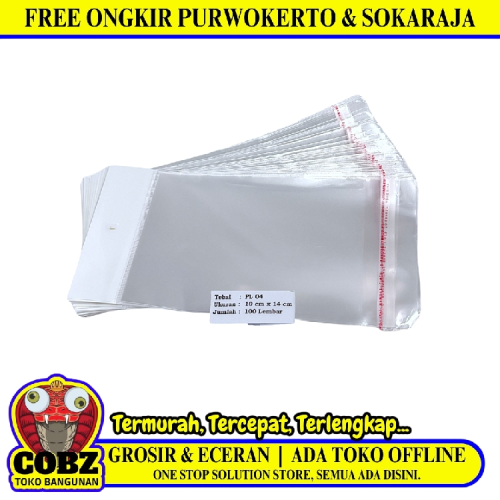 10 CM x 14 CM / TM Plastik OPP Perlize Transparan Pack