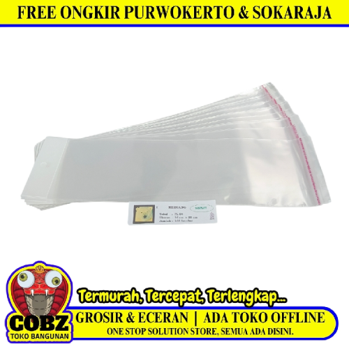 10 CM x 30 CM / TM Plastik OPP Perlize Transparan Pack