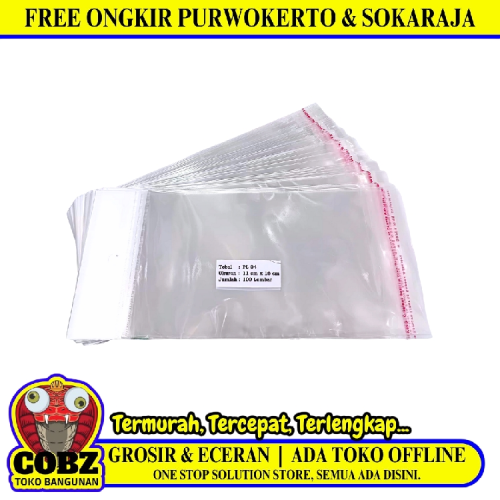 11 CM x 18 CM / TM Plastik OPP Perlize Transparan Pack