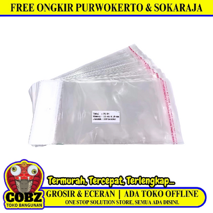 11 CM x 18 CM / TM Plastik OPP Perlize Transparan Pack