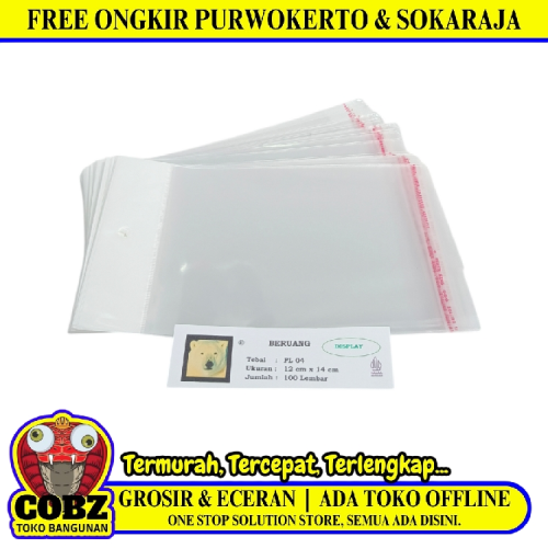 12 CM x 14 CM / TM Plastik OPP Perlize Transparan Pack