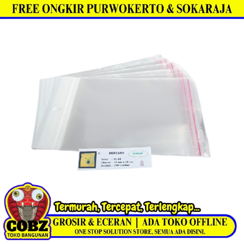 15 CM x 18 CM / TM Plastik OPP Perlize Transparan Pack