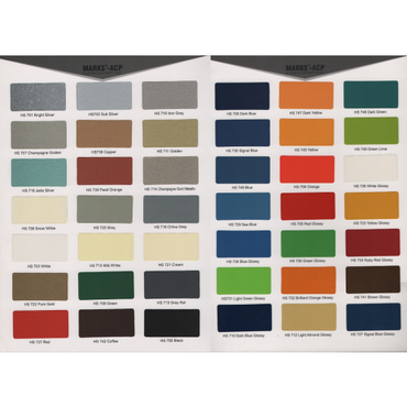 4 MM x 122 CM x 244 CM / MARKS PE WARNA Aluminium Composite Panel Lembar