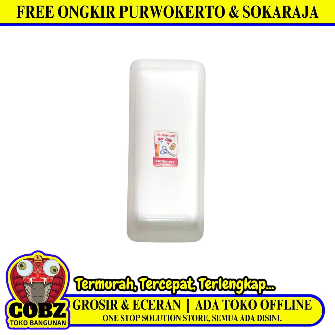 8.5 CM x 20 CM / TM Kotak Baut Kancing Plastik PVC Putih