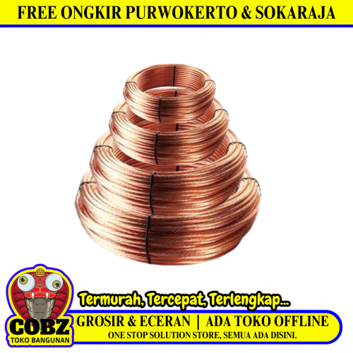 25 MM x ± 4.5 M / TM Kabel BC Grounding Anti Petir Tembaga KG