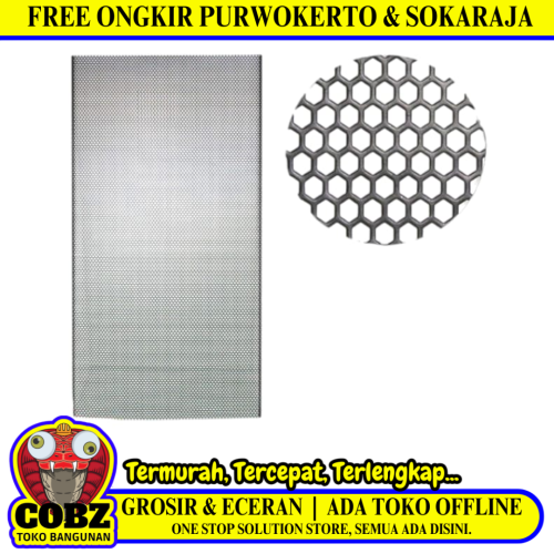 0.8 MM x 120 CM x 240 CM / TM Kawat Ram Speaker Lubang 6 MM Lembar