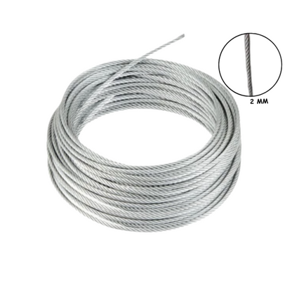 2 MM x 1000 M / TM Kawat Seling Baja Galvanis Roll