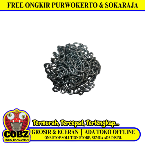 3/16 IN / TM Rantai Besi Kapal Pagar Motor Anjing 25 MM Chrome KG