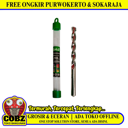 10 MM / SAB Masonry Drill Bits Mata Bor Beton Tembok Dinding