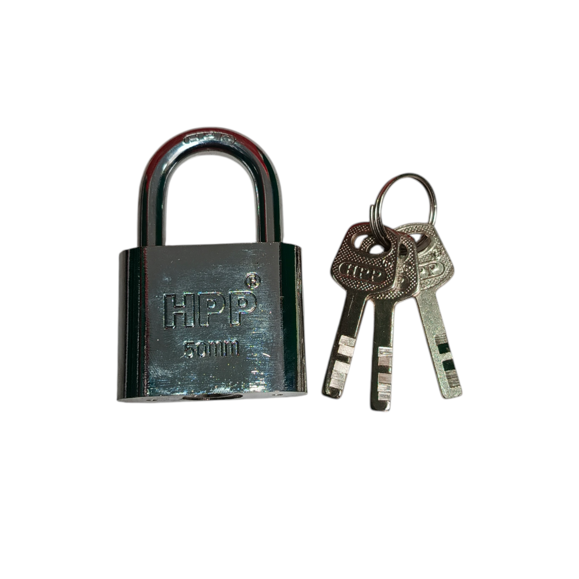 50 MM / HPP Gembok Pintu Pagar Padlock Anti Maling Leher Pendek Putih