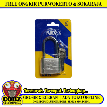 40 MM / VSM Gembok Pintu Pagar Padlock Anti Maling Leher Panjang