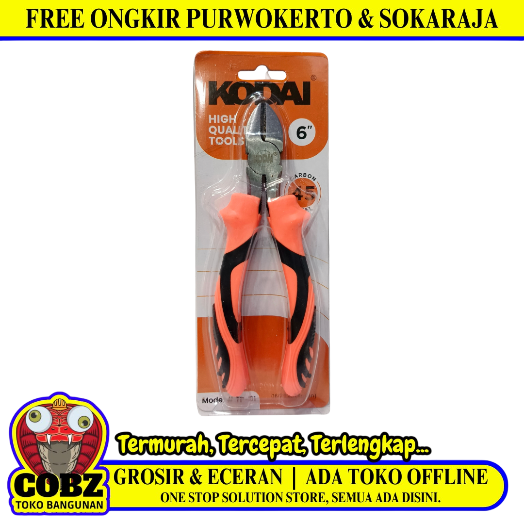 6 IN / KODAI TP-01 Tang Potong Kawat Kabel Diagonal Cutting Pliers