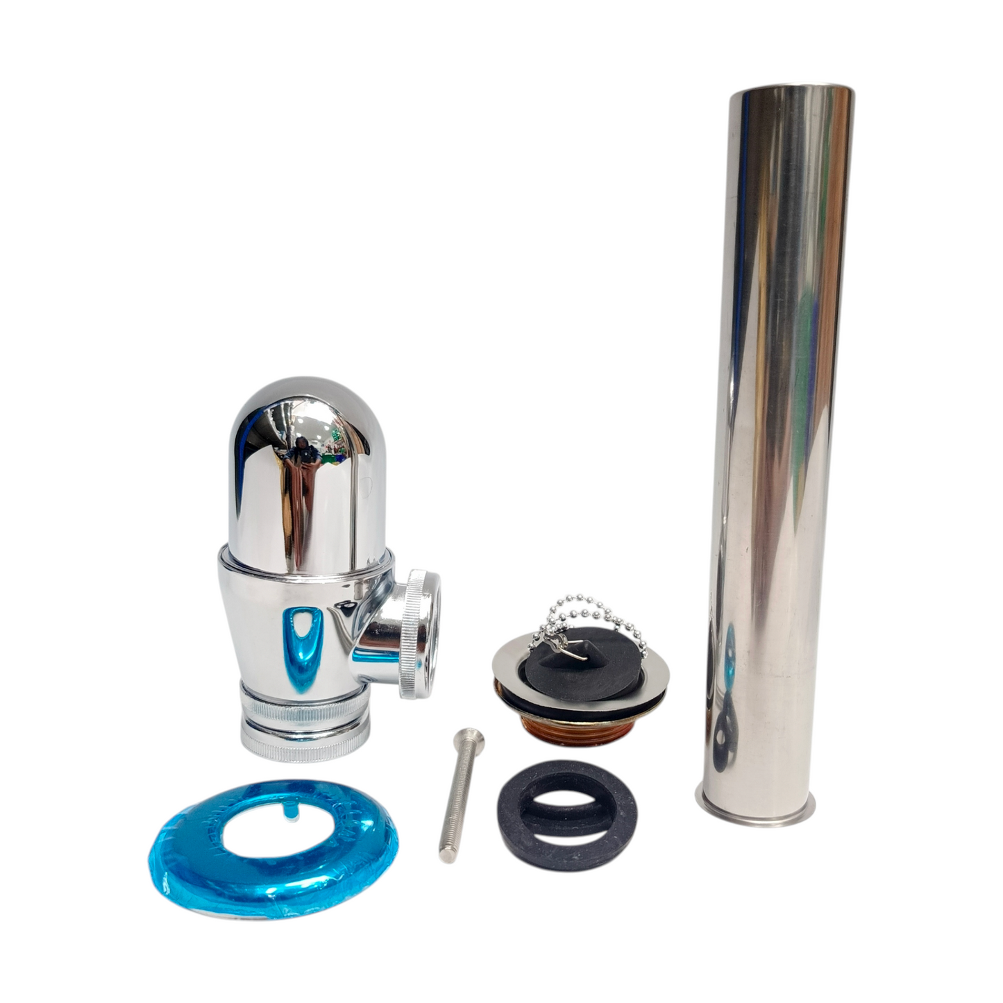 1 1/4 IN / ERNESTO Sifon Botol Saringan Pipa Wastafel Stainless Set