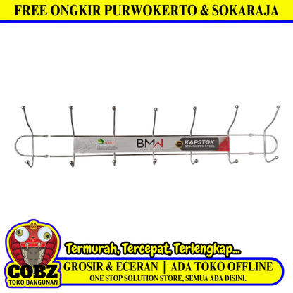 14 KAIT / BMW Kapstok Cantel Gantungan Baju Dinding Stainless