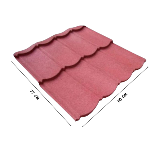 0.25 MM x 80 CM x 77 CM / SAKURA Genteng Atap Metal Pasir Merah Lembar
