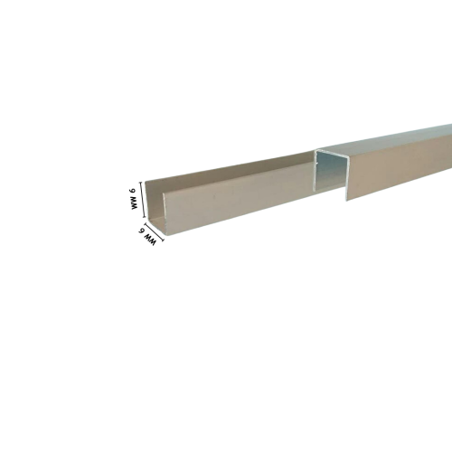 9 MM / TM List Profil U Sambungan Polykarbonat Aluminium Batang