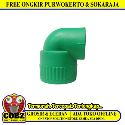 25 MM x 3/4 IN / RUCIKA Knee Keni L Drat Dalam Faucet Elbow Pipa PPR Air Panas Dingin PVC