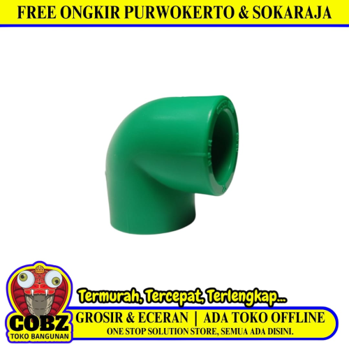 3/4 IN / RUCIKA Knee Elbow Pipa PPR Air Panas Dingin 25 MM PVC