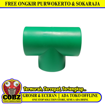 3/4 IN / RUCIKA Tee Pipa PPR Air Panas Dingin 25 MM PVC