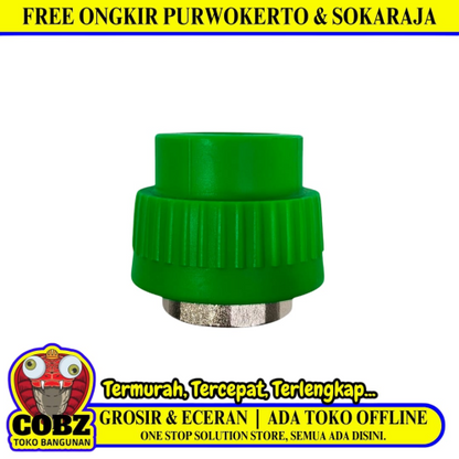 32 MM x 1 IN / RUCIKA Sok Drat Dalam Faucet Socket Fitting Pipa PPR Air Panas Dingin PVC