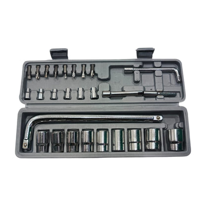 4 MM - 21 MM / HDT Mata Kunci Sok Shock Socket Wrench 9 Pcs Set