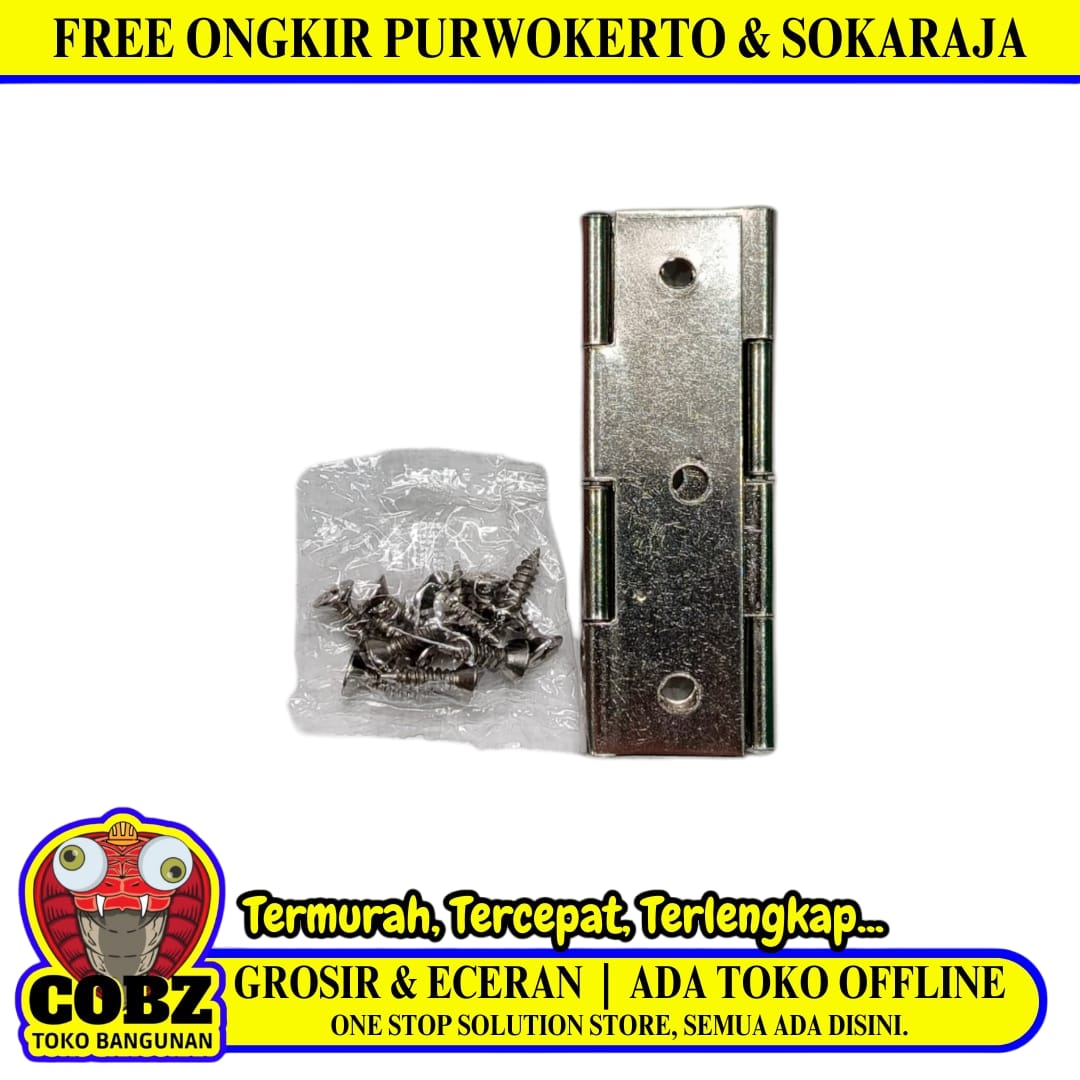 3 IN / TOP 01 Engsel Kupu Kupu Pintu Jendela Hinge Stainless Set