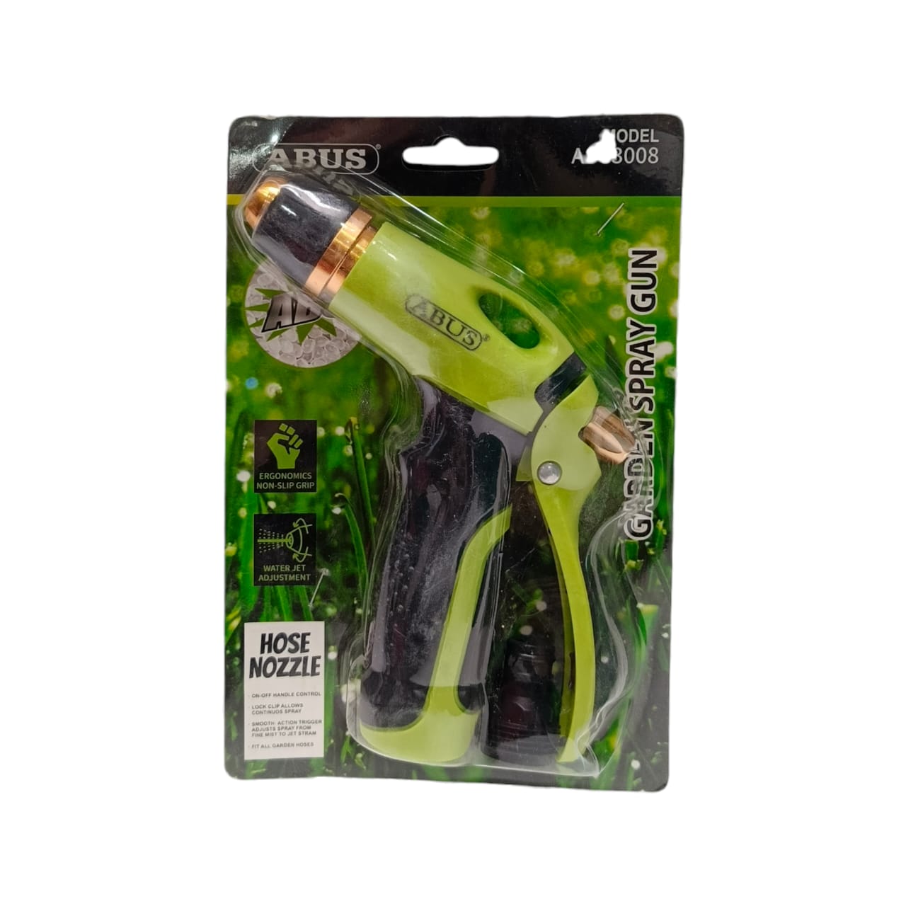 2 WAY / ABUS ASG3008 Semprotan Air Selang Taman Mobil Spray Gun Nozzle