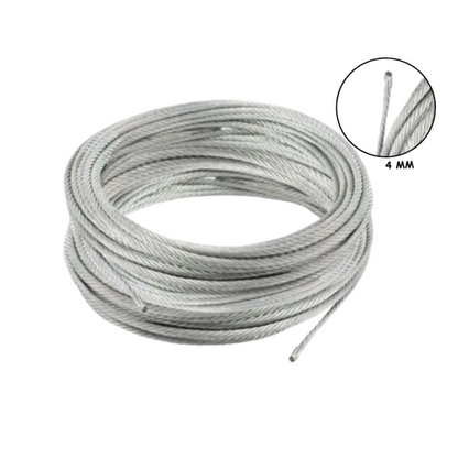 4 MM x 1000 M / TM Kawat Seling Baja Galvanis Roll