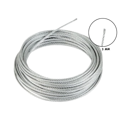 3 MM / TM Kawat Seling Baja Galvanis Meter