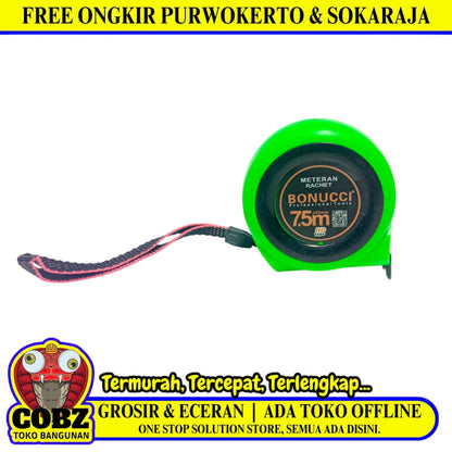 7.5 M / BONUCCI Meteran Alat Ukur Tukang Bangunan Measuring Tape