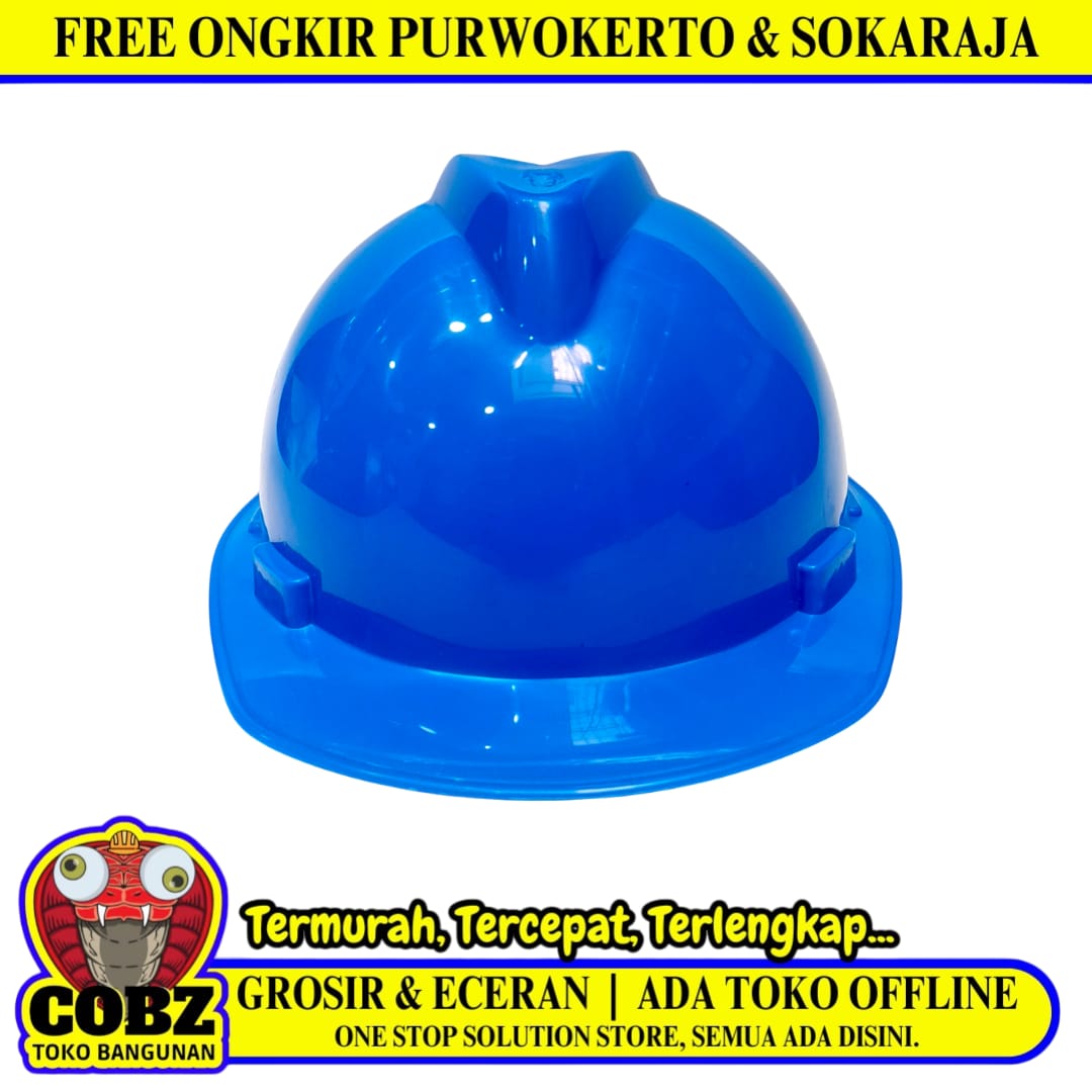 HARMIT Helm Proyek Tukang Safety Pelindung Keselamatan Kepala Biru