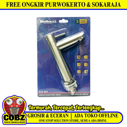 1/2 IN / BELLUCCI W-115B  Kran Air Sink Wastafel Bak Cuci Piring Stainless