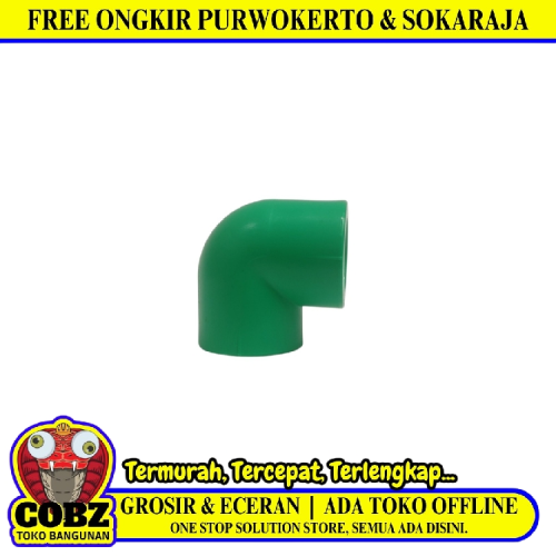 1/2 IN / RUCIKA Knee Elbow Pipa PPR Air Panas Dingin 20 MM PVC