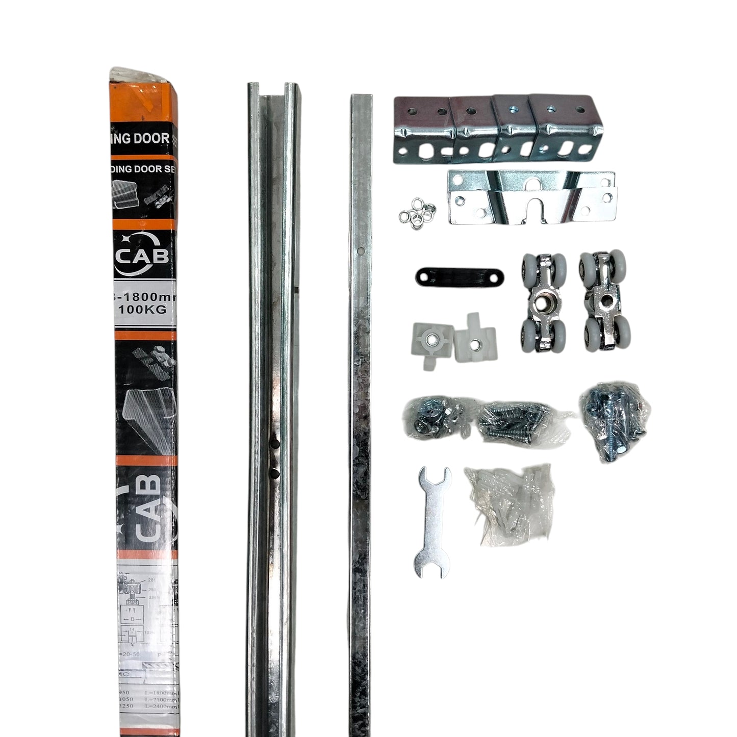 180 CM / CAB J3 Rel Pintu Geser Sliding Door + Roda Set
