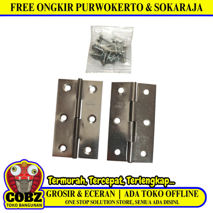 2 1/2 IN / ARNIETTA Engsel Kupu Kupu Pintu Jendela Hinge Stainless Set