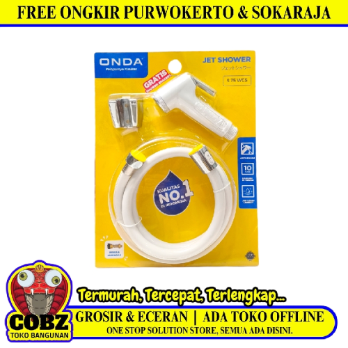 1/2 IN x 120 CM / ONDA S 75 WCS Jet Shower Cebok Toilet Plastik PVC Set