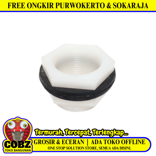 1 1/4 IN / COBZ Mur Torrent Ring Drat Tandon Tangki Air Plastik PVC