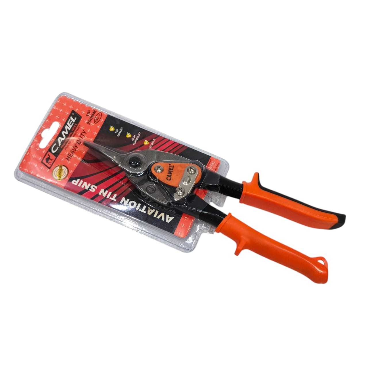 10 IN / CAMEL 01 Gunting Hollow Baja Ringan Seng Aviation Snip Scissors