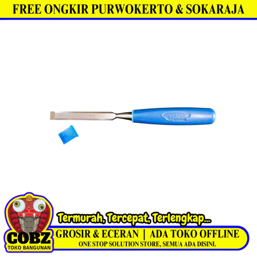 1/2 IN / VENUS Tatah Alat Pahat Ukir Bobok Kayu Gagang Karet