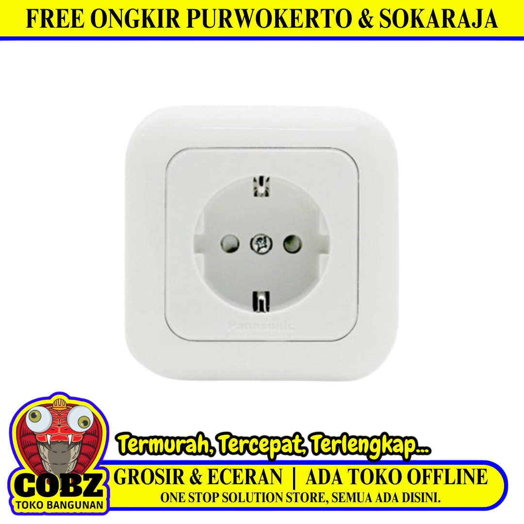 1 LUBANG / PANASONIC CP WJP11221-7 Stop Kontak Terminal Arde Tanam IB Inbow Putih