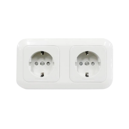 2 LUBANG / PANASONIC CP WJP11222-7 Stop Kontak Terminal Arde Tanam IB Inbow Putih