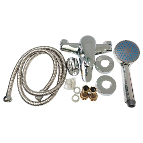 1/2 IN / VICENZZO Kran Shower Panas Dingin Stainless + Selang + Shower Set