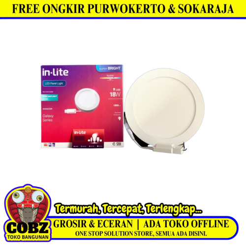 18 WATT / IN-LITE LED Downlight Lampu Tanam Plafon Putih