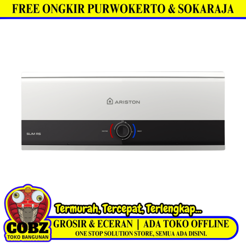 30 L / ARISTON SLIM3 RS Water Heater Pemanas Air Kamar Mandi Listrik Set