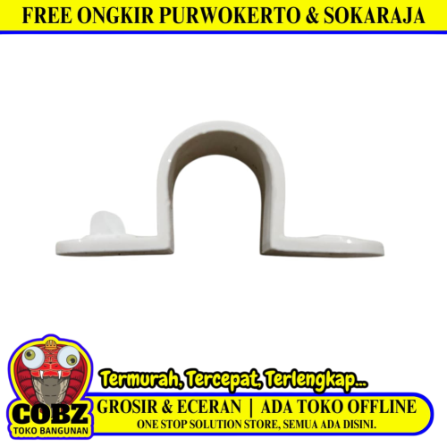 20 MM / TM Klem Pipa Listrik Conduit PVC Putih