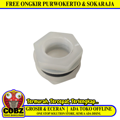 1/2 IN / COBZ Mur Torrent Ring Drat Tandon Tangki Air Plastik PVC