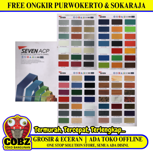 4 MM x 122 CM x 244 CM / SEVEN PVDF DOFF Aluminium Composite Panel Lembar