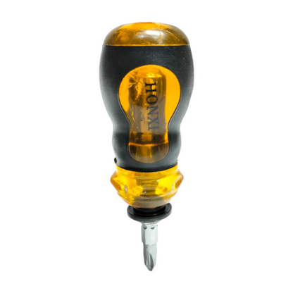 1 IN - 2 IN / HONXI Obeng Screwdriver Two Way Bolak Balik Plus Minus Mini Gagang Fiber