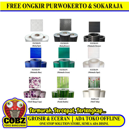 0.7 MM / ALL BRANDS Fiber Pintu Pagar Teras Warna Meter