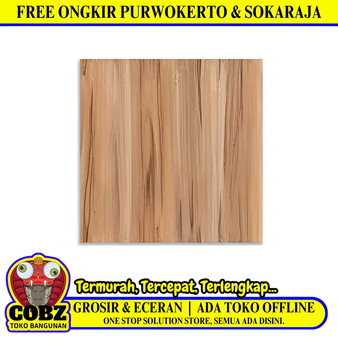 50 CM x 50 CM / KOBIN CEDAR Keramik Lantai Rumah Glossy Coffe Dus